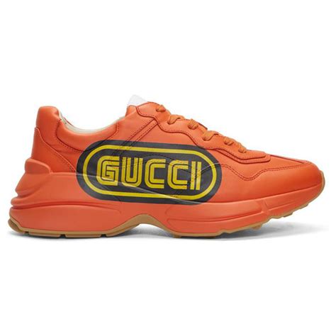 gucci sneakers orange|Gucci sneakers for men.